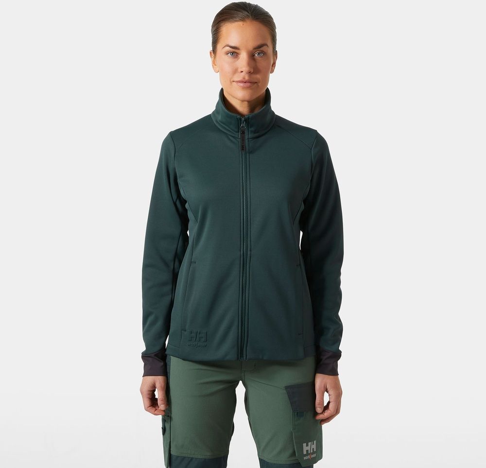 HellyHansenDamenFleecejackeWTechMidlayer72381DarkestSpruce-XS