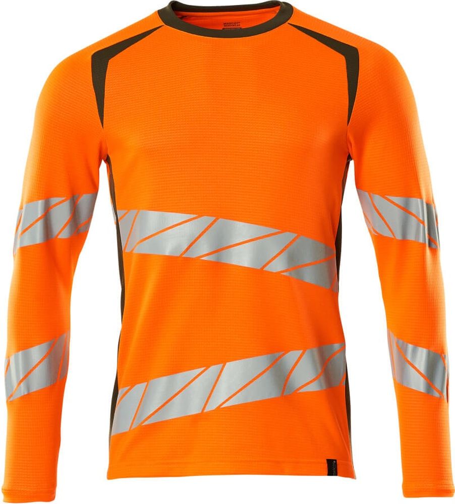 MascotT-ShirtLangarmAccelerateSafe19081-771Hi-visOrangeMoosgrn-XXL