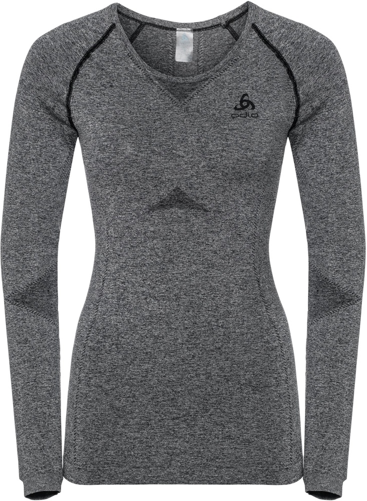 OdloDamenSuwTopCrewNeckLong-SleevePerformanceLight188001GreyMelange-XS