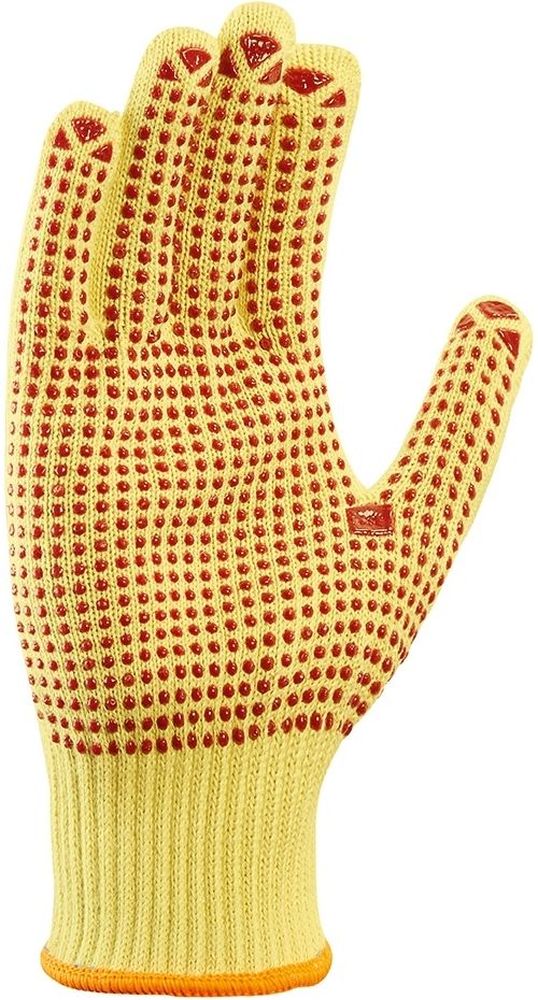 teXXorMittelstrick-HandschuheAramidMitNoppen12Stck1972GoldgelbRoteNoppen-7