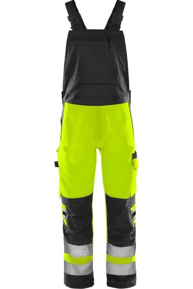 FristadsHighVisGreenLatzhoseKl21030GPLUWarnschutz-GelbSchwarz-C58