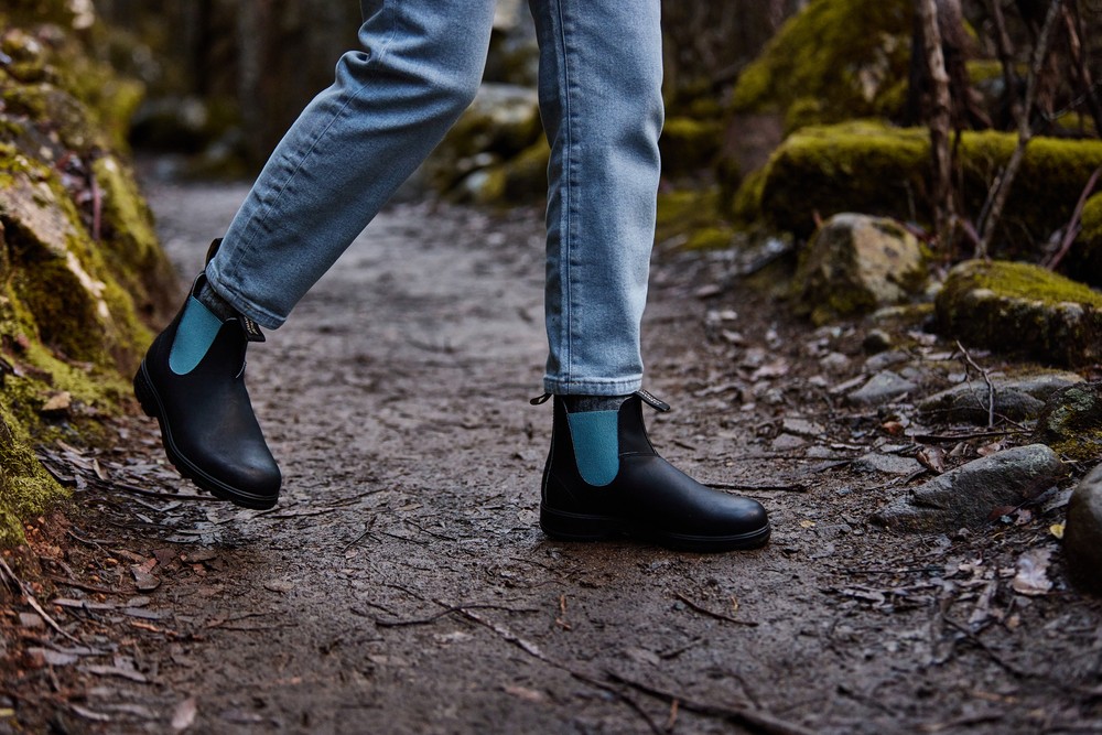 BlundstoneStiefelBoots2207BlackLeatherwithTealElastic500Series