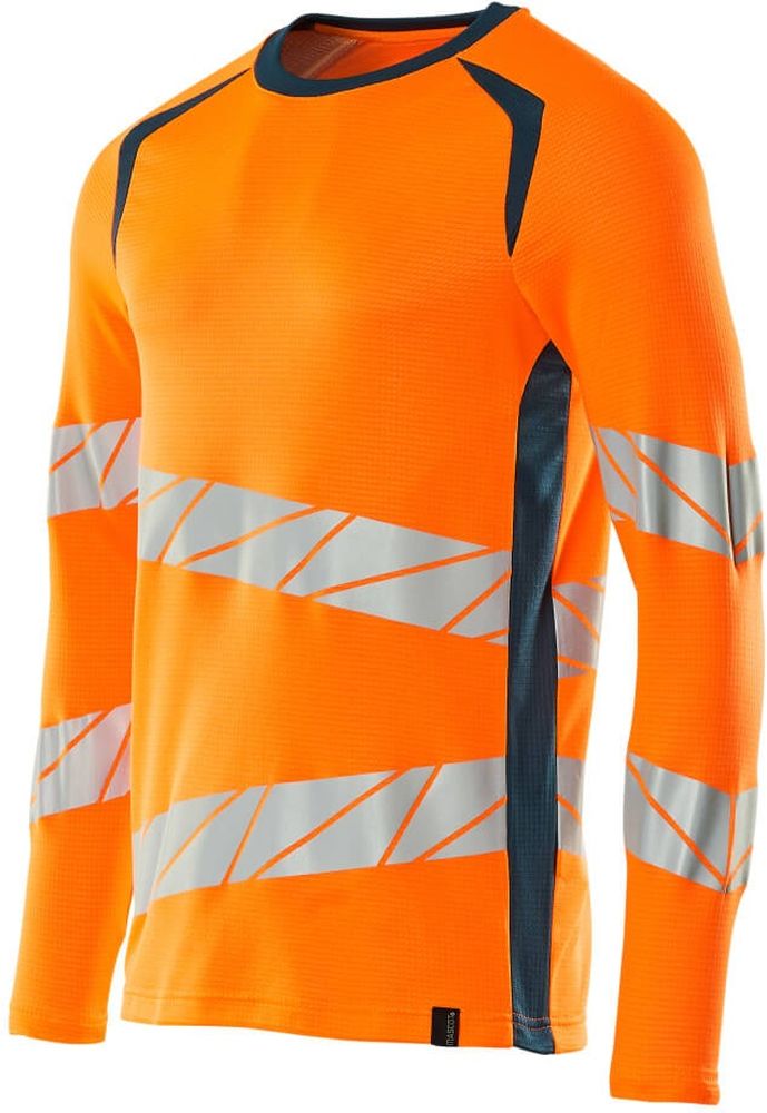 MascotT-ShirtLangarmAccelerateSafe19081-771Hi-visOrangeDunkelpetroleum-XXL