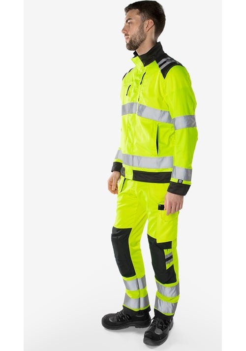 FristadsHighVisGreenJackeKl34067GPLUWarnschutz-GelbMarine