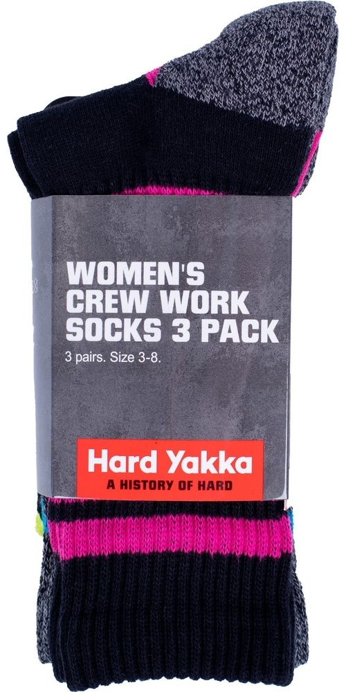 HardYakkaSockenCrew3PackWorkSockG20120