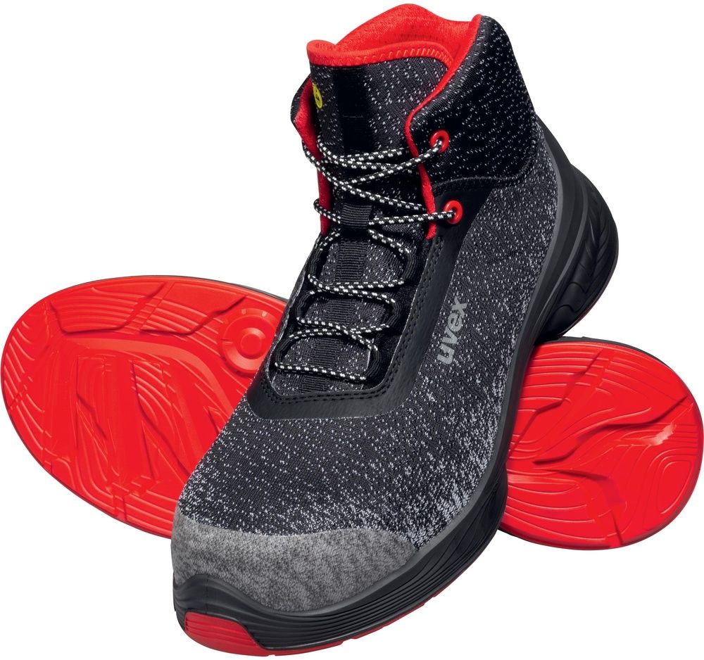 UvexSicherheitsschuhStiefel1G2SicherheitsstiefelS1SRC68539SchwarzRot-35Weite12