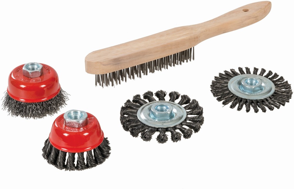 SilverlineFilamentfaserbrstenDrahtbrstenfrWinkelschleifer5-tlgSatz5-tlg