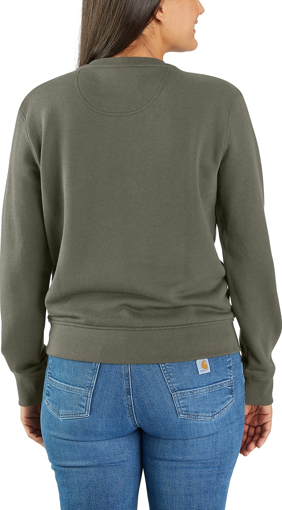 CarharttDamenFrenchTerryCrewneckSweatshirt106179DustyOlive-M