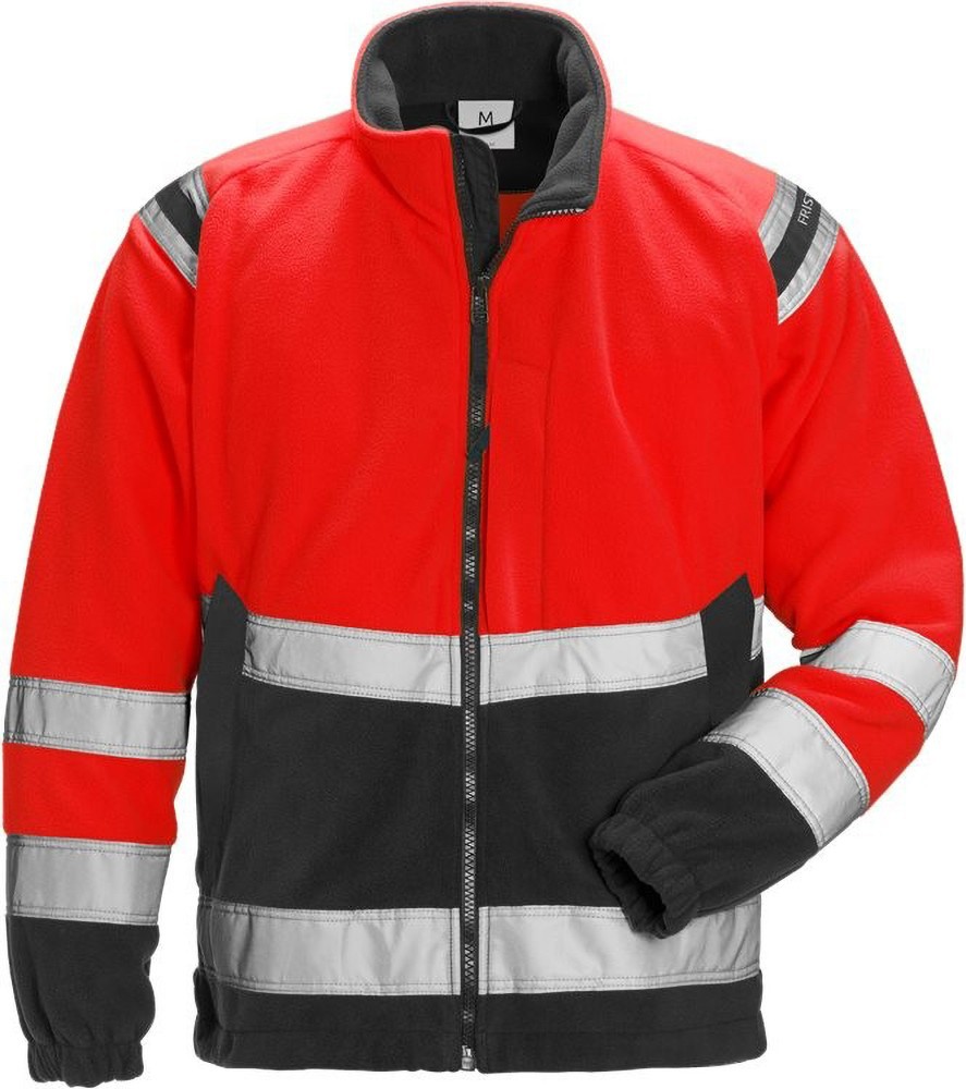 FristadsWarnschutz-JackeHighVisFleecejackeKl34041FEWarnschutz-RotSchwarz-XS