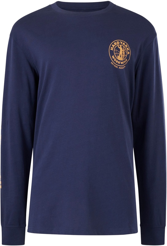 HardYakkaT-ShirtHeritageIconLSTeeG11489Navy-S
