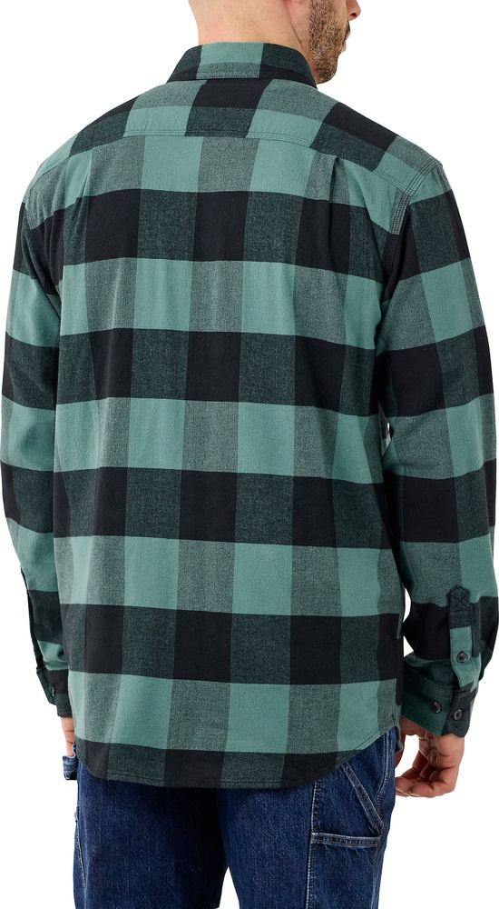 CarharttHemdMidweightFlannelLSPlaidShirtSlateGreen-S