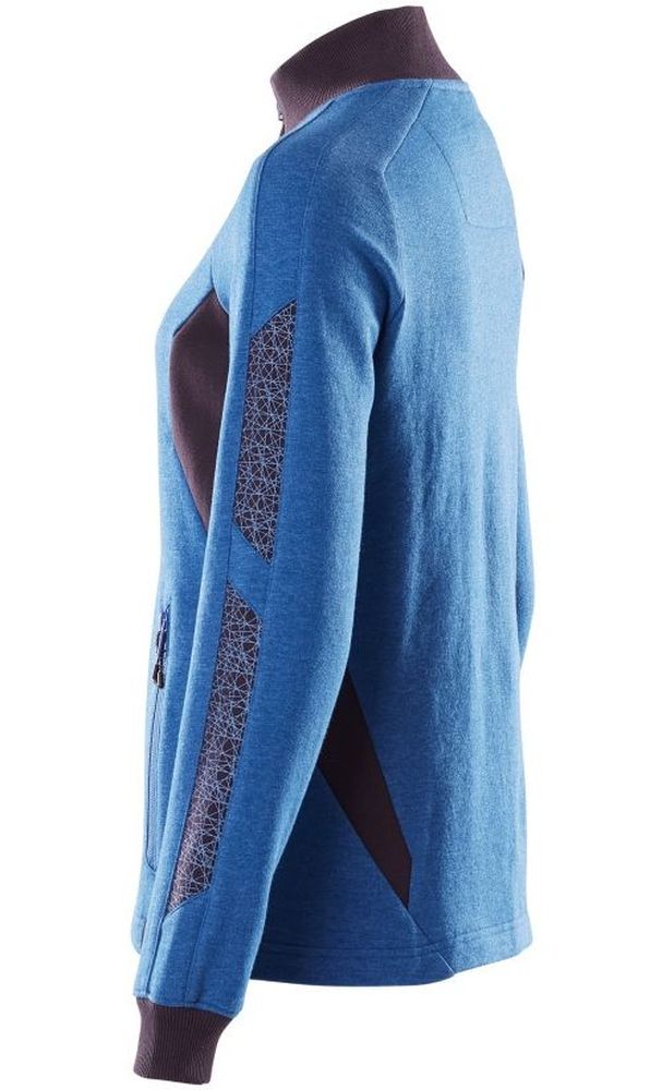 MascotDamenSweatshirtmitReiverschlussAccelerate18494-962AzurblauSchwarzblau-XXL