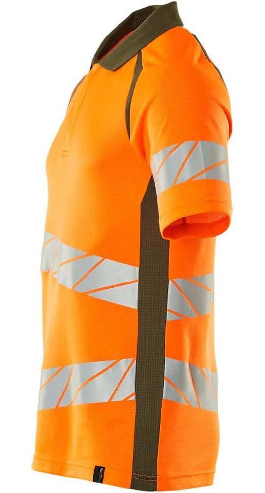 MascotPolo-ShirtAccelerateSafe19083-771Hi-visOrangeMoosgrn-XXL