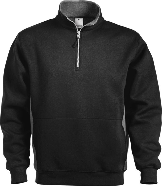 FristadsSweatshirtmithalbemZipperAcodeZipper-Sweatshirt1705DFSchwarz