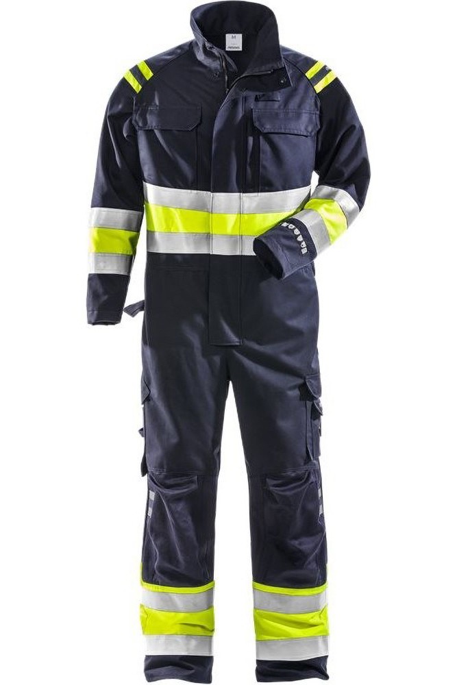 FristadsFlamestatHighVisOverallKl18174ATHSWarnschutz-GelbMarine