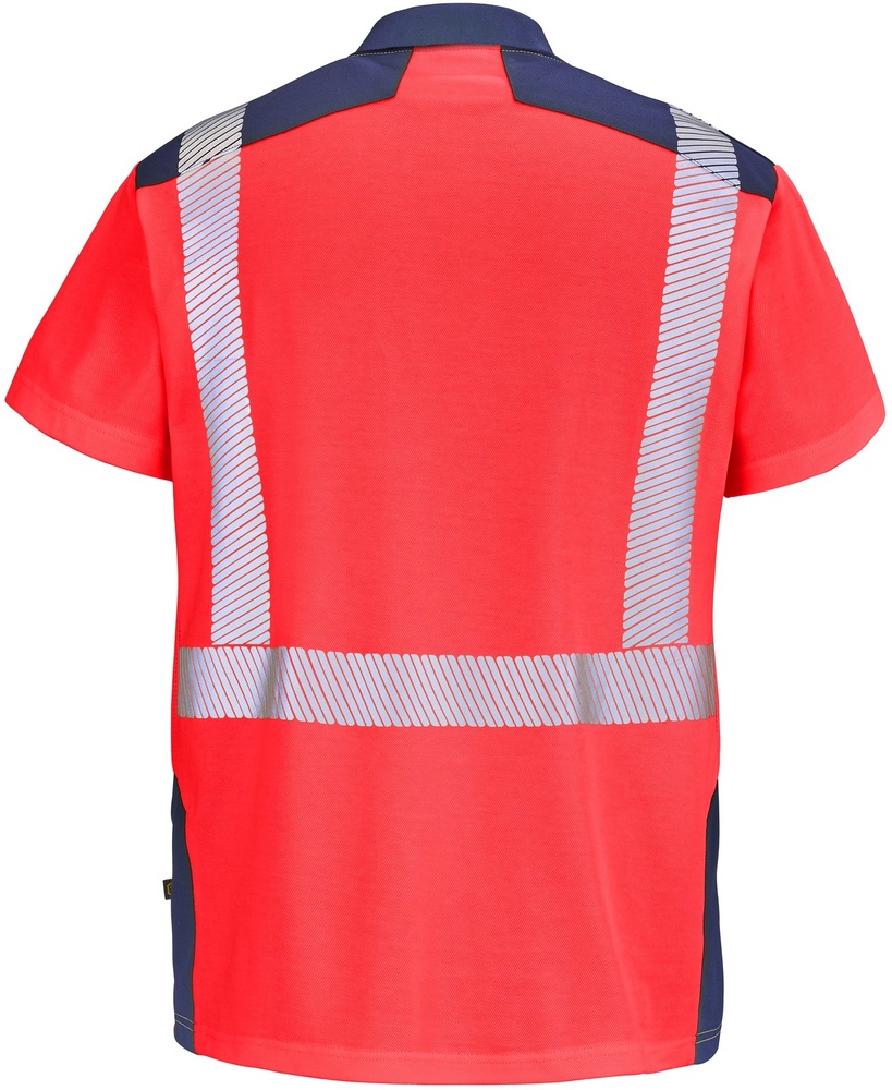 CepovettKurzarm-PoloshirtFluoSafeXp9T86FluoRedNavy-S