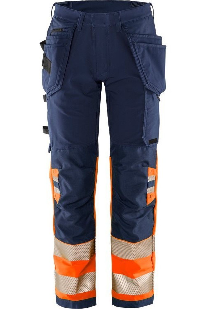 FristadsHighVisGreenHandwerkerStretchhoseKl12643GSTPWarnschutz-OrangeMarine-C44