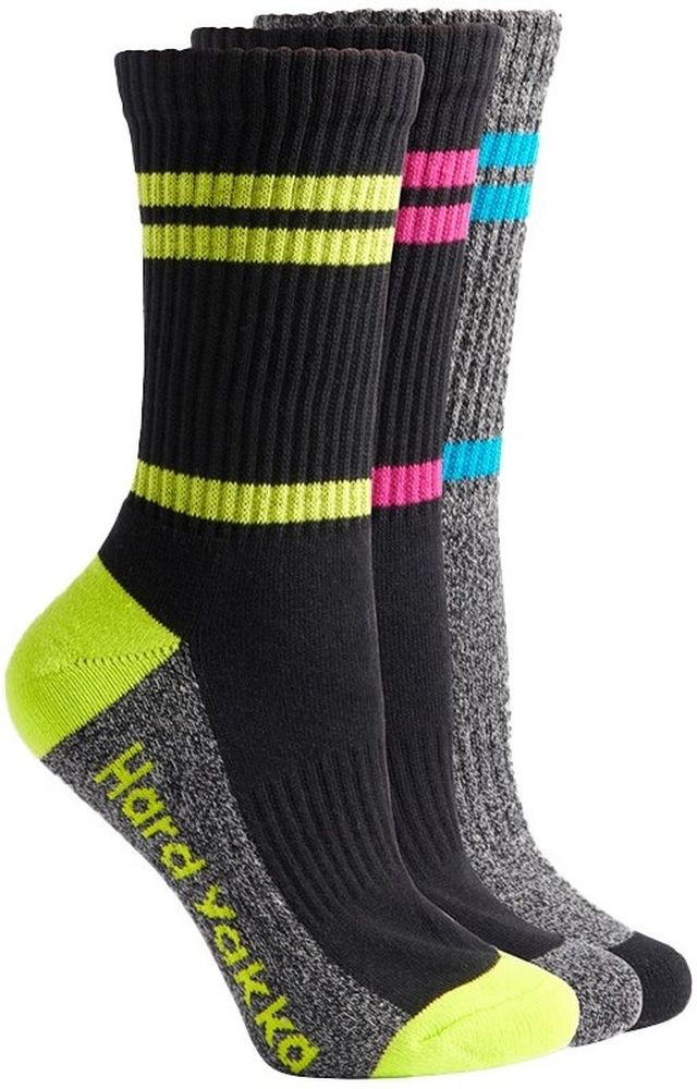 HardYakkaSockenCrew3PackWorkSockG20120