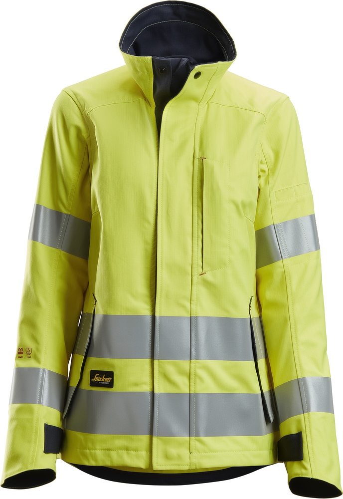 SnickersWorkwearDamenProtecWorkHigh-VisDamenArbeitsjackeKl21567Hv-Gelb-Navy-XS